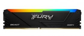Memory Module KINGSTON Fury Beast Gaming DDR4 Общий объём памяти 64Гб Module capacity 32Гб Количество 2 3600 МГц Радиатор Множитель частоты шины 18 1.35 В RGB черный KF436C18BB2AK2/64