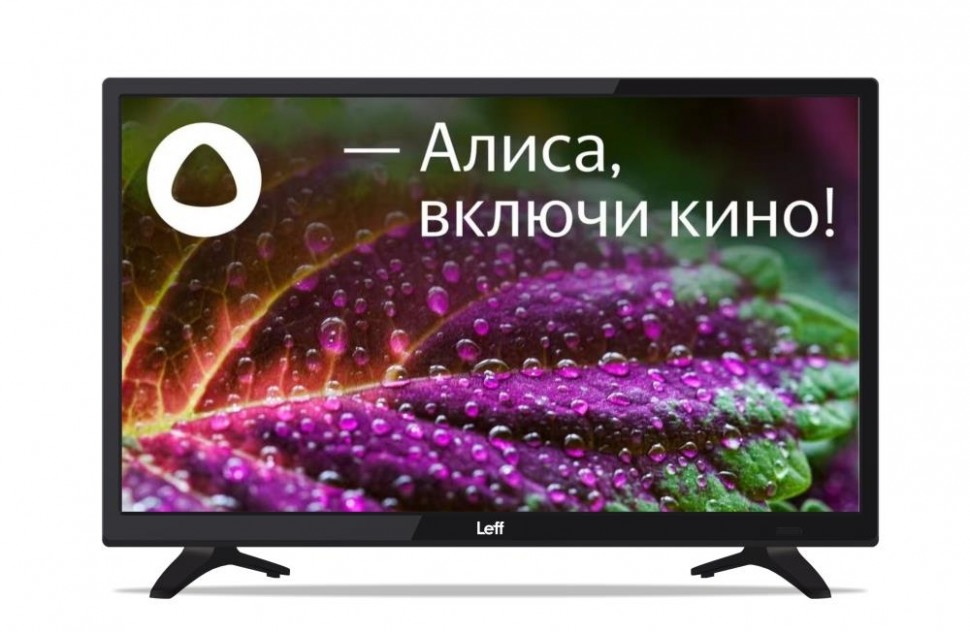 Телевизор LEFF 24" Smart/HD 1366x768 TV Wi-Fi Bluetooth Yandex.TV черный 24H550T