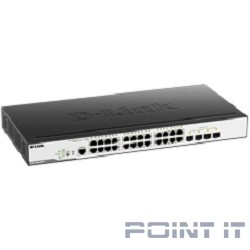 D-Link DGS-3000-28LP/B1A Управляемый L2 коммутатор с 24 портами 10/100/1000Base-T и 4 портами 1000Base-X SFP (24 порта PoE 802.3af/at, PoE-бюджет 193 Вт)