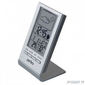 Perfeo Часы-метеостанция &quot;Angle&quot;, серебряный, (PF-S2092) время, температура, влажность, дата