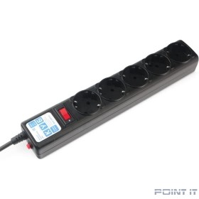 PowerCube Ф-удлинитель, PC 7м 5р, черн. 10А, SPG5-7M