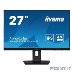 Монитор LCD IIYAMA 27&quot; XUB2792UHSU-B5 {IPS 3840x2160 75Hz 4ms 178/178 350cd 1000:1 10bit(8bit+FRC) DVI HDMI2.0 DisplayPort1.2 2xUSB3.0 2x2W Pivot VESA}