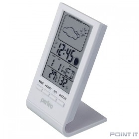 Perfeo Часы-метеостанция &quot;Angle&quot;, белый, (PF-S2092) время, температура, влажность, дата