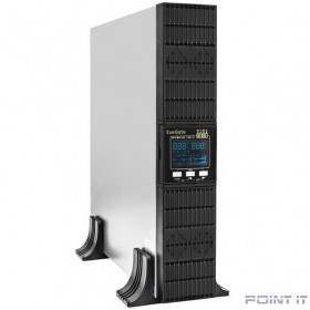 Exegate EX293049RUS ИБП On-line ExeGate PowerExpert ULS-2000.LCD.AVR.1SH.2C13.USB.RS232.SNMP.2U &lt;2000VA/2000W, On-Line, PF=1, LCD, 1*Schuko+2*C13, RS232, USB, SNMP-slot, Rackmount 2U/Tower, металличес