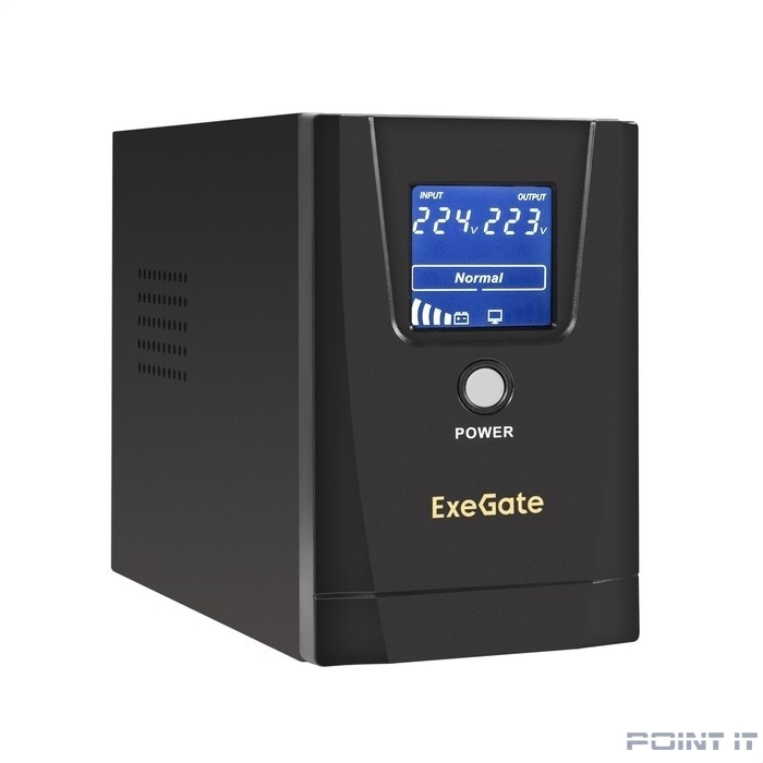 Exegate EX294614RUS ИБП ExeGate SpecialPro Smart LLB-500.LCD.AVR.2SH.USB <500VA/300W, LCD, AVR, 2*Schuko, USB, Black>