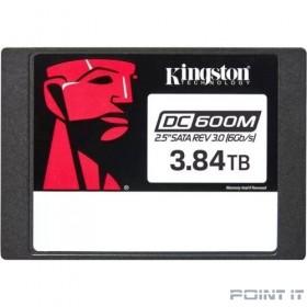 Твердотельный накопитель/ Kingston SSD DC600M, 3840GB, 2.5&quot; 7mm, SATA3, 3D TLC, R/W 560/530MB/s, IOPs 94 000/59 000, TBW 7008, DWPD 1 (5 лет)