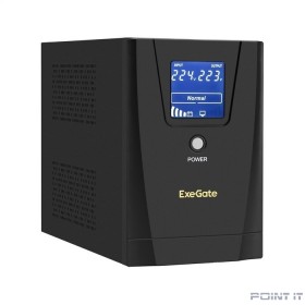 Exegate EX292800RUS ИБП ExeGate SpecialPro Smart LLB-1500.LCD.AVR.2SH.3C13.USB &lt;1500VA/950W, LCD, AVR, 2*Schuko+3*C13, USB, съемн.кабель, металлический корпус, Black&gt;