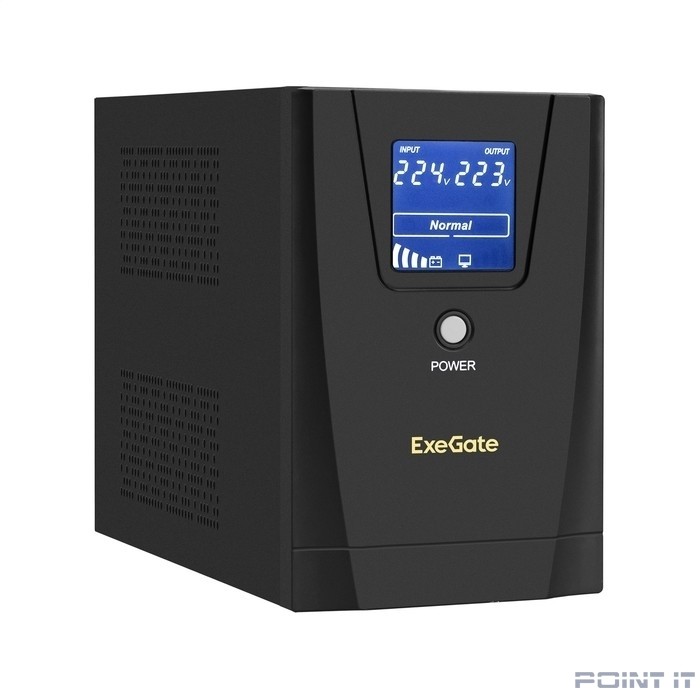 Exegate EX292800RUS ИБП ExeGate SpecialPro Smart LLB-1500.LCD.AVR.2SH.3C13.USB <1500VA/950W, LCD, AVR, 2*Schuko+3*C13, USB, съемн.кабель, металлический корпус, Black>