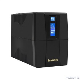 Exegate EX292791RUS ИБП ExeGate Power Smart ULB-1000.LCD.AVR.2SH &lt;1000VA/550W, LCD, AVR, 2*Schuko, Black&gt;