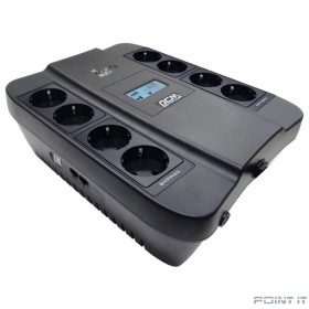 UPS PowerCom SPD-1100U LCD {Line-Interactive, 1100VA / 605W, 8xEURO: 4 с резервным питанием, 4 с фильтрацией, USB}