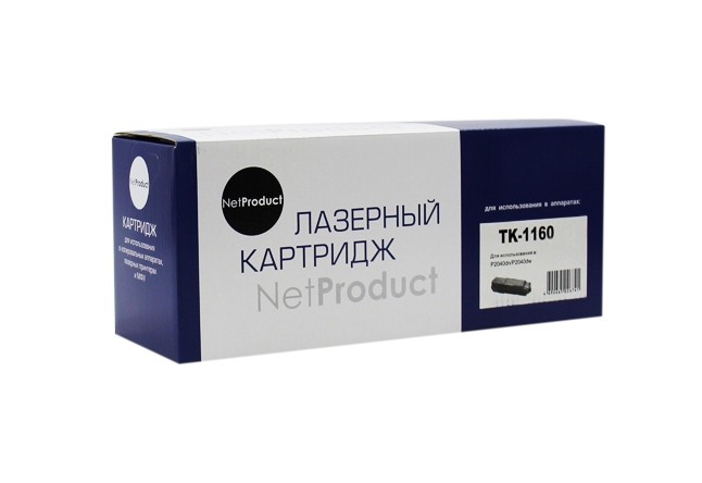 Тонер-картридж NetProduct (N-TK-1160) для Kyocera-Mita P2040dn/P2040dw, 7,2K, с чипом