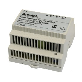 AP-DU24/2DIN - блок питания 24В / 2,5А резервированный, стабилизированный