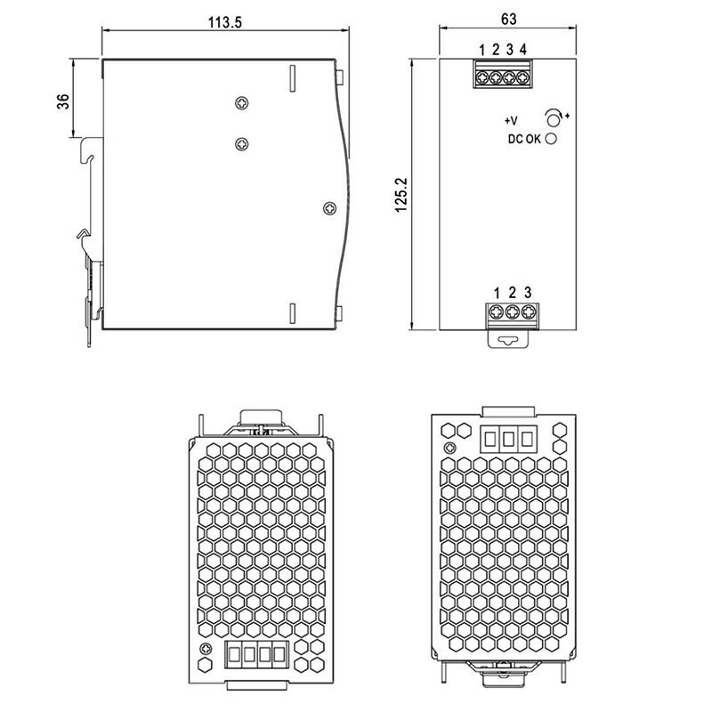 AP-DIN48/240 - блок питания 48В / 5А / 240Вт стабилизированный