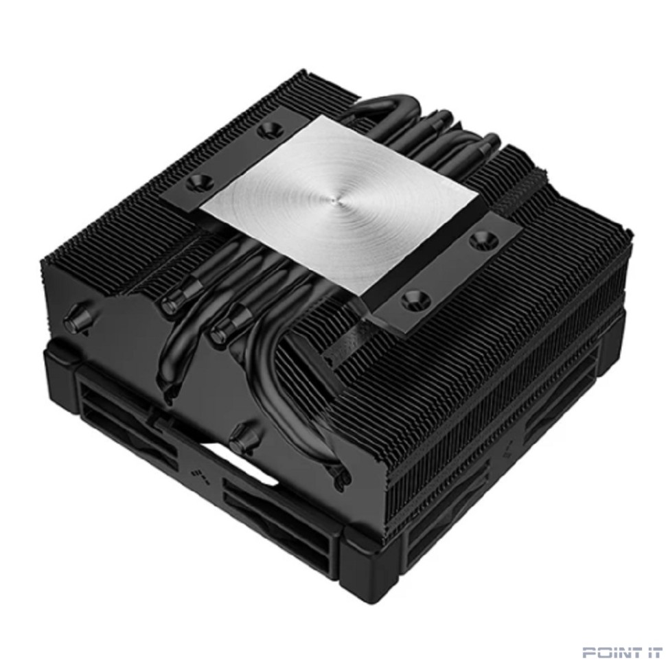 Cooler Deepcool AN400 BLACK  LGA1700/1200/115X/AM5/AM4 низкопрофильный 52,5 mm TDP 150W, PWM,  Fan 120mm