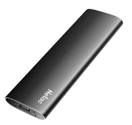 SSD внешний жесткий диск 500GB USB-C BLACK NT01ZSLIM-500G-32BK NETAC