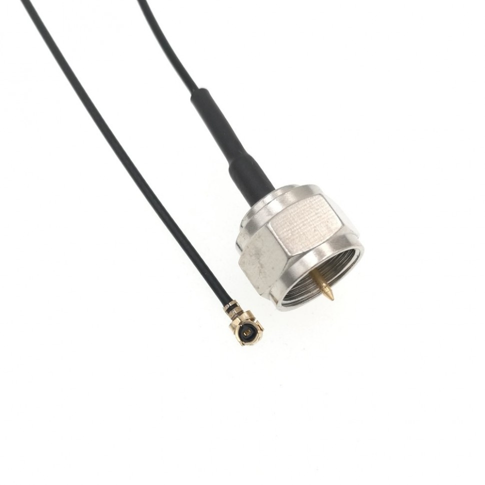 Адаптер для модема (пигтейл) U.fl(IPEX)-F(male) кабель RF1.13 20см.