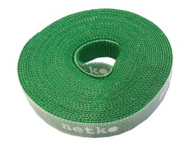 Лента-липучка многоразовая 14,5мм*5м, с насечками для отрыва (каждые 2 см), зеленая NETKO Optima