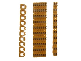 Кольцо маркировочное 3, оранжевый Netko 100шт