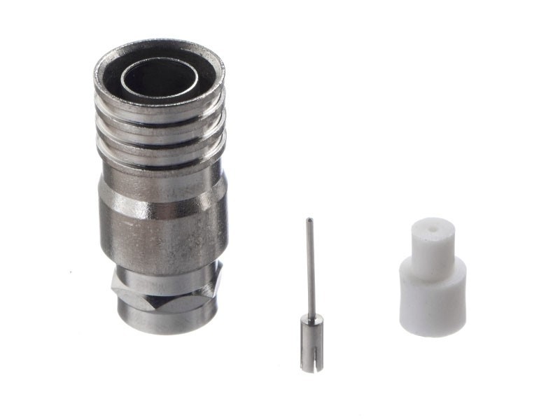 Штекер F (гайка) на RG-11 (медь), с разборным пином, обжимной/50 шт, NETKO Optima