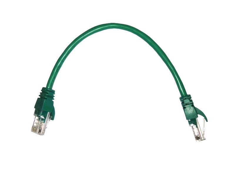 Патч-корд Technolink UTP4 cat 5e, ВС, LSZH, зеленый, литой коннектор 10 шт