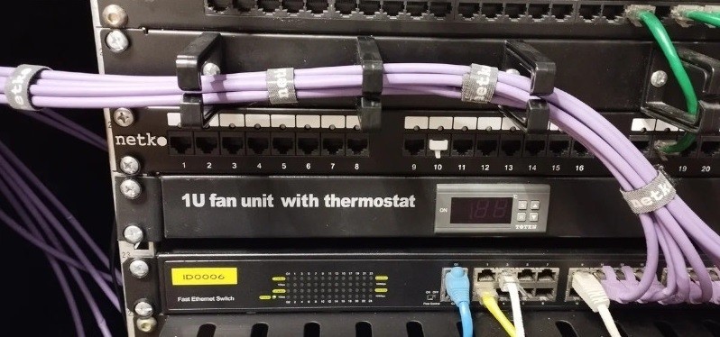 Лента-липучка многоразовая 14,5мм*5м, с насечками для отрыва (каждые 2 см), синяя NETKO Optima