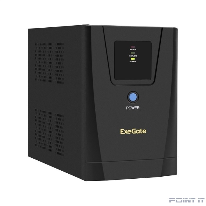 Exegate EX292794RUS ИБП ExeGate SpecialPro UNB-1200.LED.AVR.2SH.3C13.USB <1200VA/750W, LED, AVR, 2*Schuko+3*C13, USB,съемн.кабель, металлический корпус, Black>