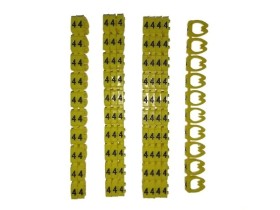 Кольцо маркировочное 4, желтый Netko 100шт