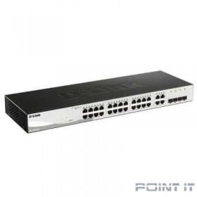 D-Link DGS-1210-28/F3A Настраиваемый коммутатор WebSmart с 24 портами 10/100/1000Base-T и 4 комбо-портами 100/1000Base-T/SFP