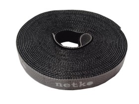 Лента-липучка многоразовая 14,5мм*5м, с насечками для отрыва (каждые 2 см), черная NETKO Optima