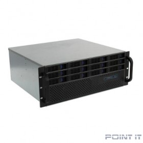 Procase ES412XS-SATA3-B-0 Корпус 4U Rack server case (12 SATA3/SAS 12Gb hotswap HDD), черный, без блока питания, глубина 400мм, MB 12&quot;x13&quot;