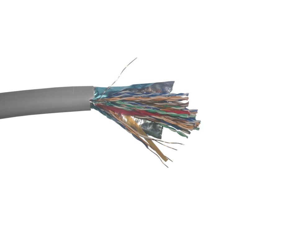 Кабель FTP25 cat.5e, , 0,5мм, ZH нг(A)-HF, не содержащий галогенов, серый 40м