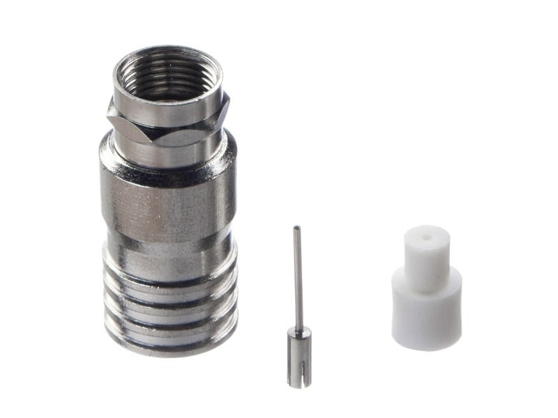 Штекер F (гайка) на RG-11 (медь), с разборным пином, обжимной/50 шт, NETKO Optima 20 шт