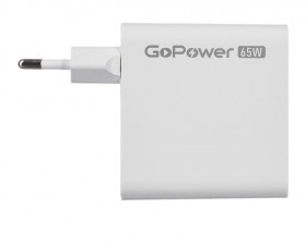 Зарядное устройство 1USB+2TYPE-C 65W QC3.0 GAN 00-00028405 WHITE GOPOWER