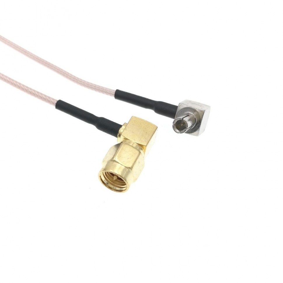 Адаптер для модема (пигтейл) TS9-SMA(male)угловой кабель RG178 20см.