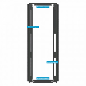  					Фальшпанель вертикальная 19 для шкафов Z-SERVER шириной 800мм, 47U, черная (RAL9005) (комлект из 2 шт)				 