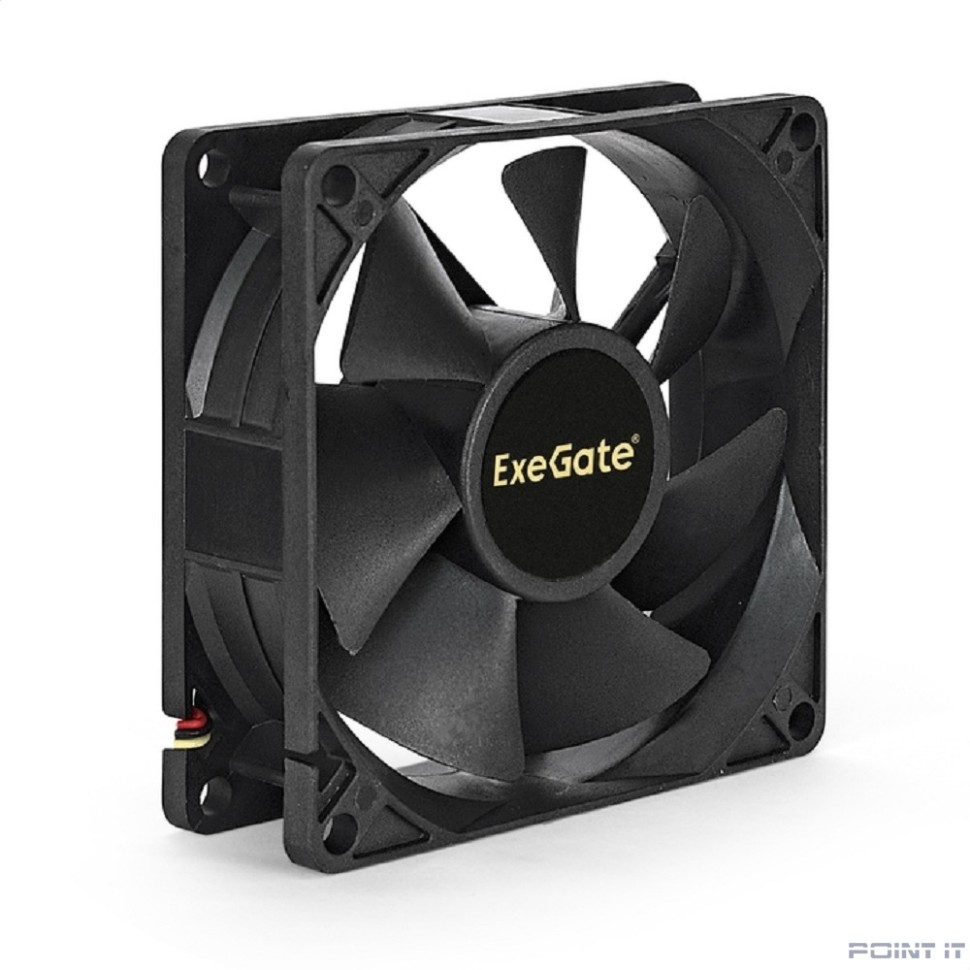 Exegate EX288925RUS Вентилятор ExeGate ExtraPower EP08025B3P (80x80x25 мм, 2-Ball (двойной шарикоподшипник), 3pin, 2400RPM, 26dBA)
