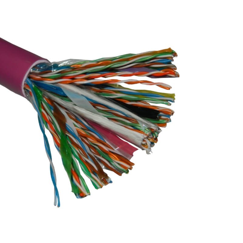 Кабель NETKO UTP50 cat.5e, , 0,5мм, нг(А)-HF FR-LSZH - малодымный, не содержащий галогенов, фиолетовый 3м