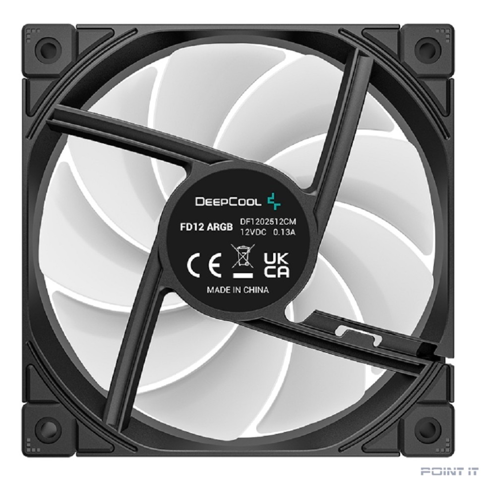 Case fan Deepcool FD12 ARGB черный 4-pin 26.9дБ (R-FD12-BKAPN1-G) Ret
