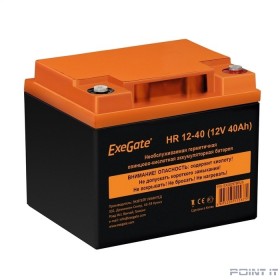 Exegate EX282979RUS Аккумуляторная батарея ExeGate HR 12-40 (12V 40Ah, под болт М6)