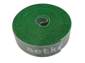 Лента-липучка многоразовая 20мм*3м, с насечками для отрыва (каждые 2 см), зеленая NETKO Optima