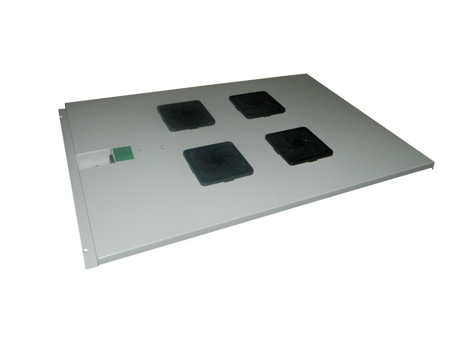 Блок вентиляторов 4 шт для TE глубиной 900 с кабелем серый Netko