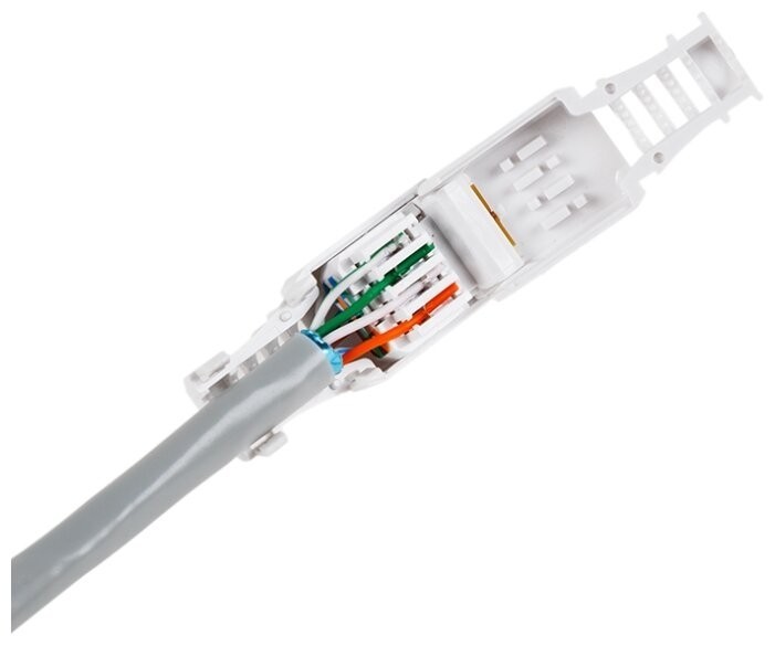 Коннектор RJ45 (8p8c) cat.5e, быстрозажимной ручной, для одножильного и многожильного  UTP кабеля, NETKO Optima 5шт