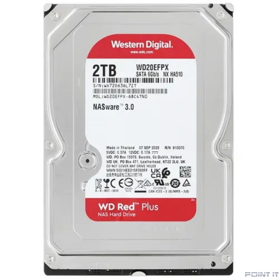 Жесткий диск SATA 2TB 6GB/S 64MB RED PLUS WD20EFPX WDC