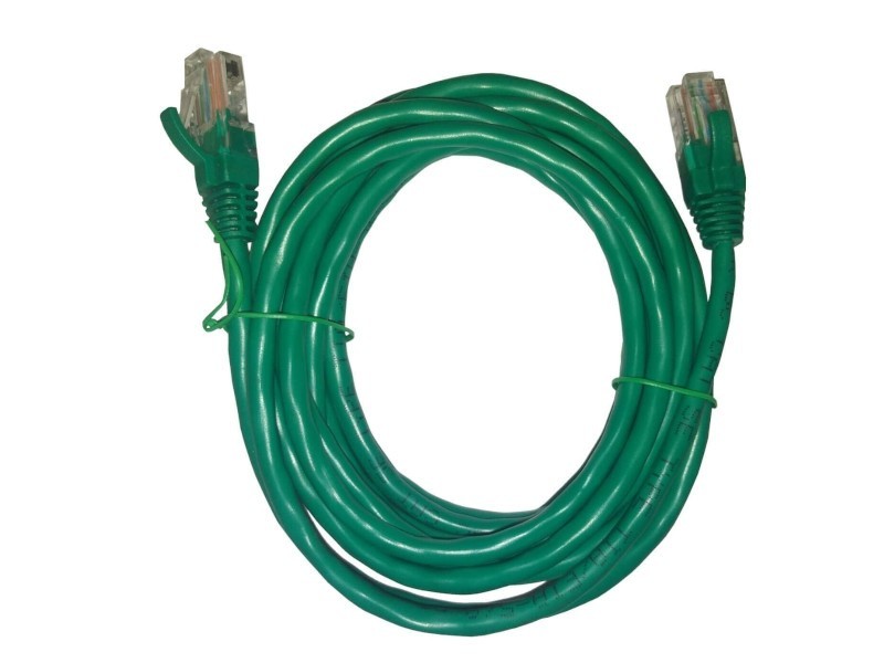 Патч-корд Technolink UTP4 cat 5e, ВС, LSZH, зеленый, литой коннектор 5 шт