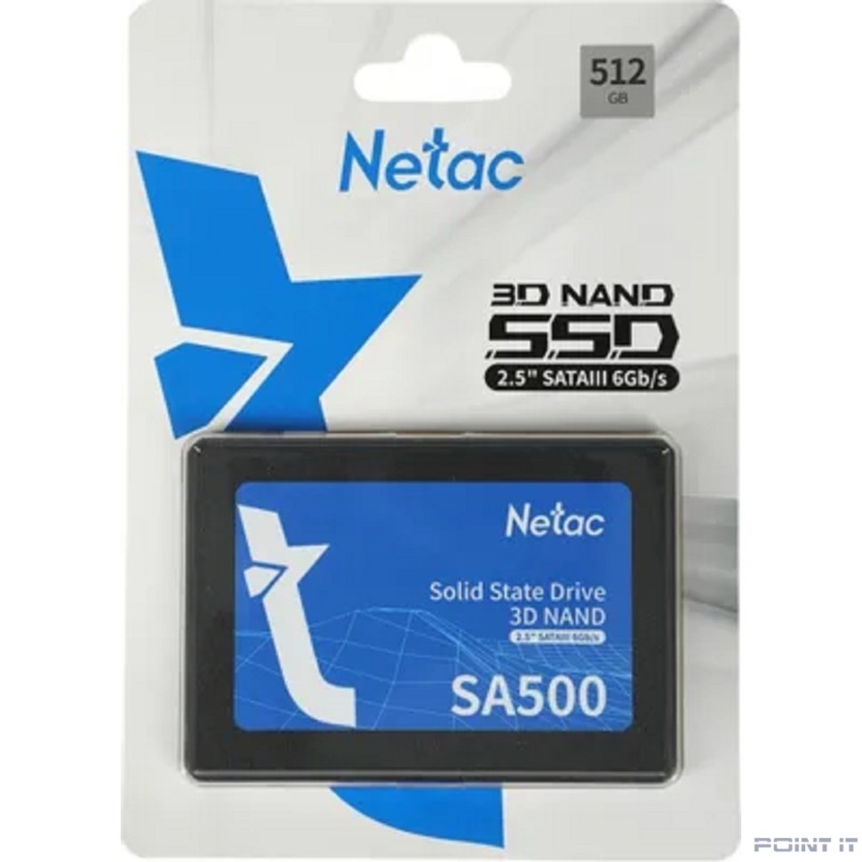 Накопитель SSD Netac SATA III 512Gb SA500 2.5" RTL (NT01SA500-512-S3X)