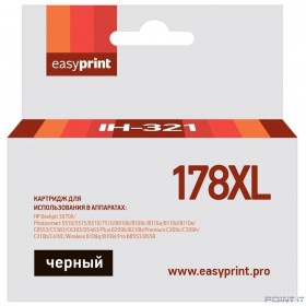 Easyprint  CB321HE/CN684HE  Картридж №178XL для HP Deskjet 3070A/Photosmart 5510/6510/C8583, черный, с чипом