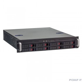 Exegate EX281232RUS Серверный корпус ExeGate Pro 2U550-HS08 &lt;RM 19&quot;,  высота 2U, глубина 550, без БП, 8xHotSwap, USB&gt;