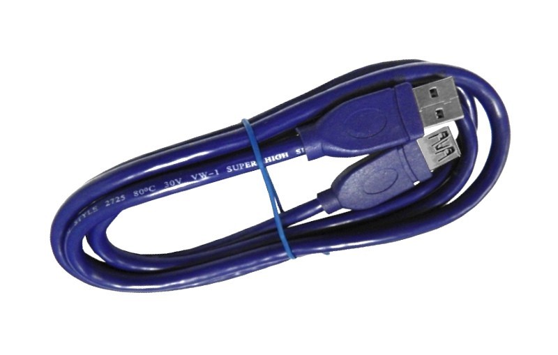 Кабель шт.USB A- гн.USB A 3.0 (3м), синий, блистер, Netko