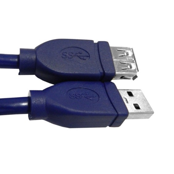 Кабель шт.USB A- гн.USB A 3.0 (3м), синий, блистер, Netko