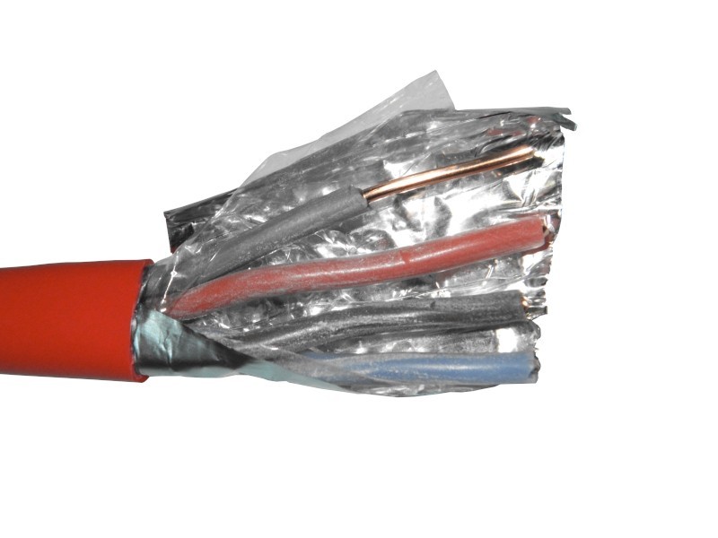 Кабель сигнальный NETKO, экранированный, КПСЭнг (А) - FRLS, 2*2*2.5мм2 (1.8мм) 2м, красный